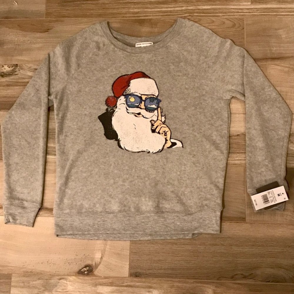 NWT M Sweet Dreams Santa Pajama Shirt